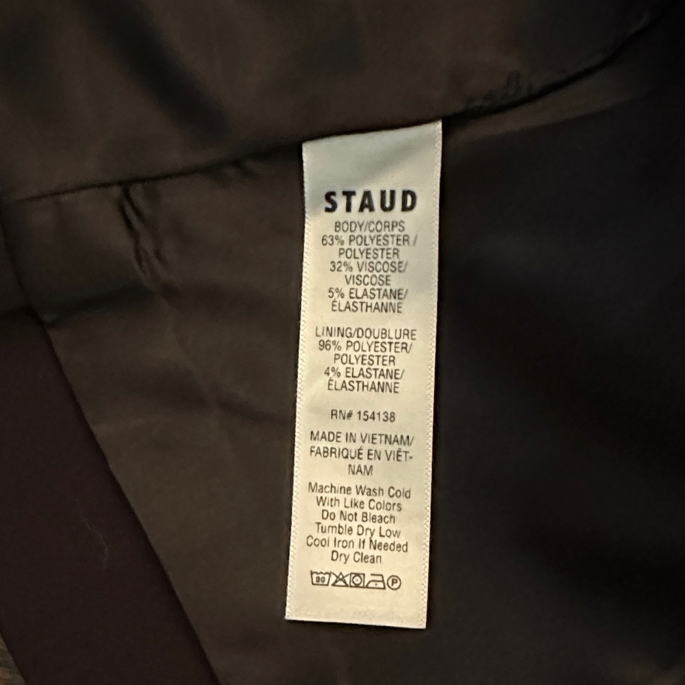 STAUD Una Top / Vest • Size S • Black • NWT (Extra Button Included) - Picture 10 of 10